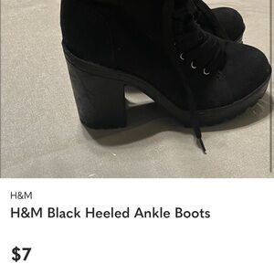 H&M Sleek Black Ankle Booties